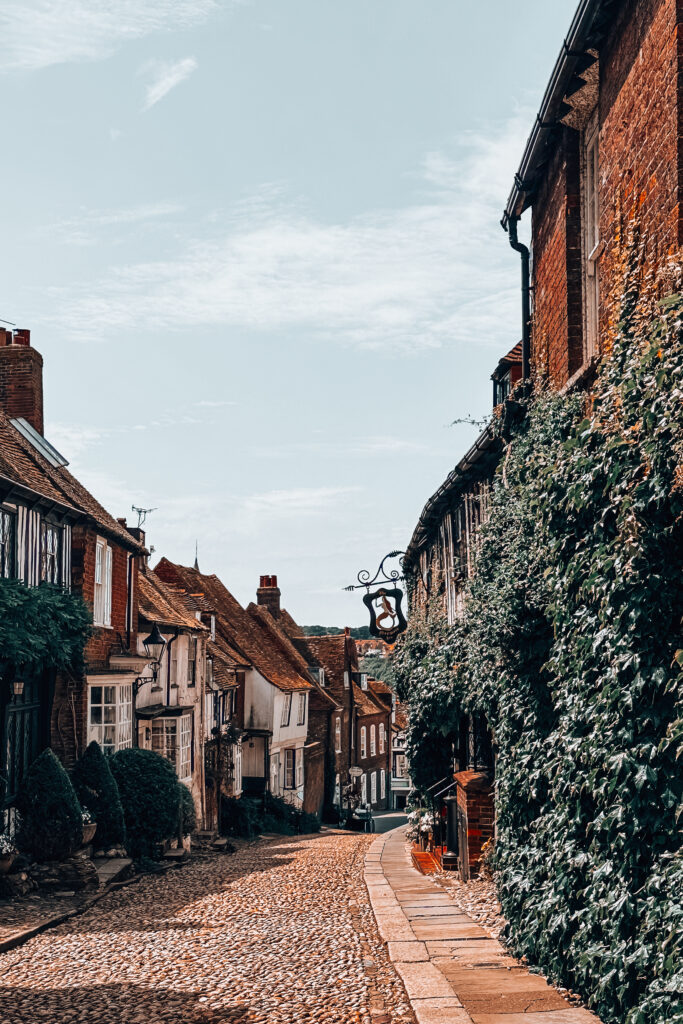 medieval timber-framed houses in Mermaid Street in Rye, England