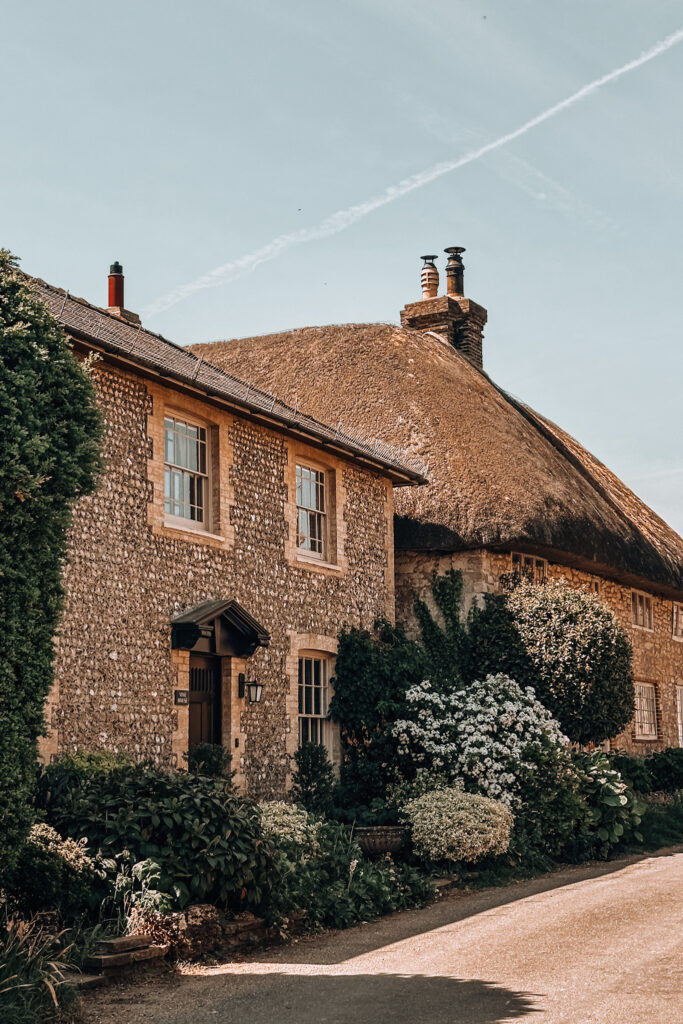 Thatched cottages on Church Street in Amberley