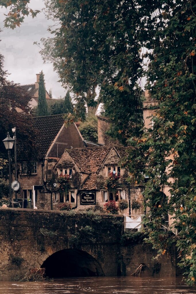 Bradford-on-Avon Bridge tea rooms in autumn